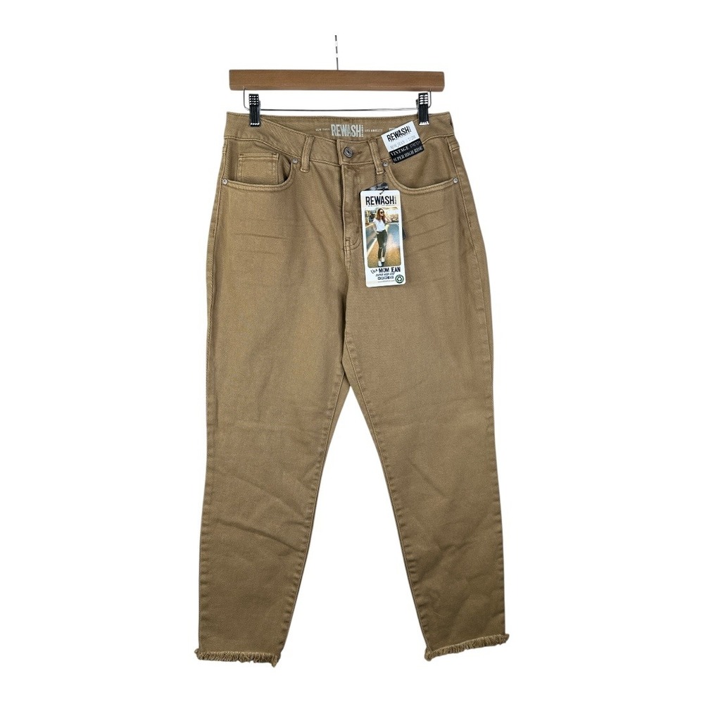 New Rewash Vintage Style Super High Rise Mom Jean size 28 Tan